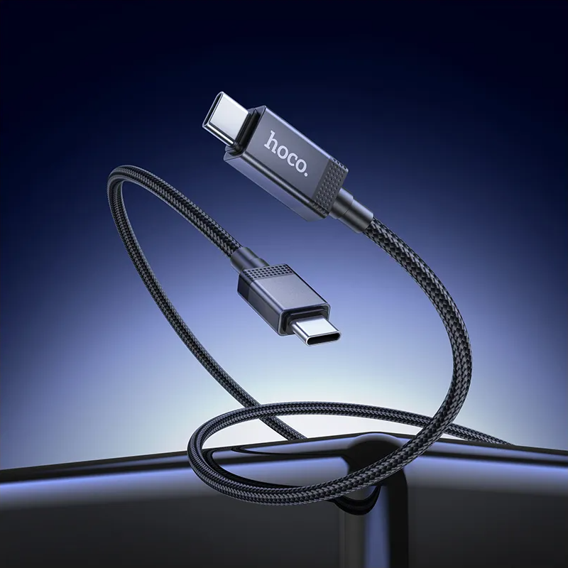USB-C - USB-C HOCO X118 Display -kaapeli, 60W, 1m, Musta