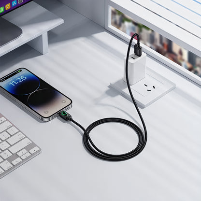USB-A - Lightning HOCO U146 -data- ja latauskaapeli, 12W, 1.2m, Musta
