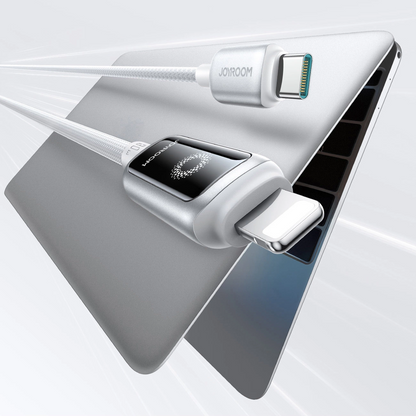 USB-C - Lightning Joyroom S-A55 StarFlight Display -kaapeli, 30W, 1.2m, Valkoinen