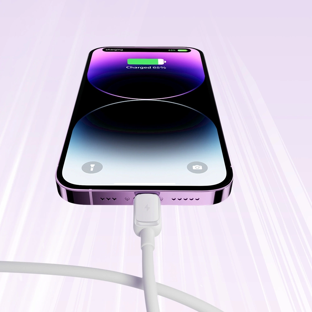 USB-A - Lightning -tietojen siirto- ja latauskaapeli Joyroom S-A14, 18W, 1,2 m, valkoinen