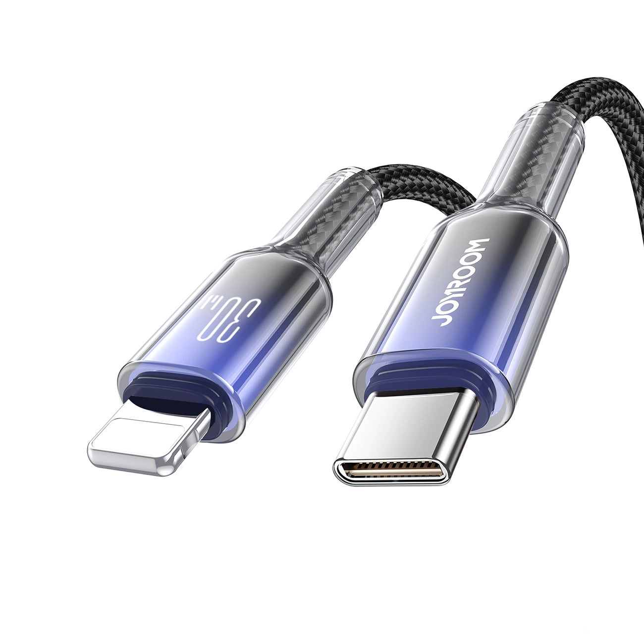 USB-C - Lightning Tietojen ja Latauksen Kaapeli Joyroom S-A42, 30W, 1,2m, Musta