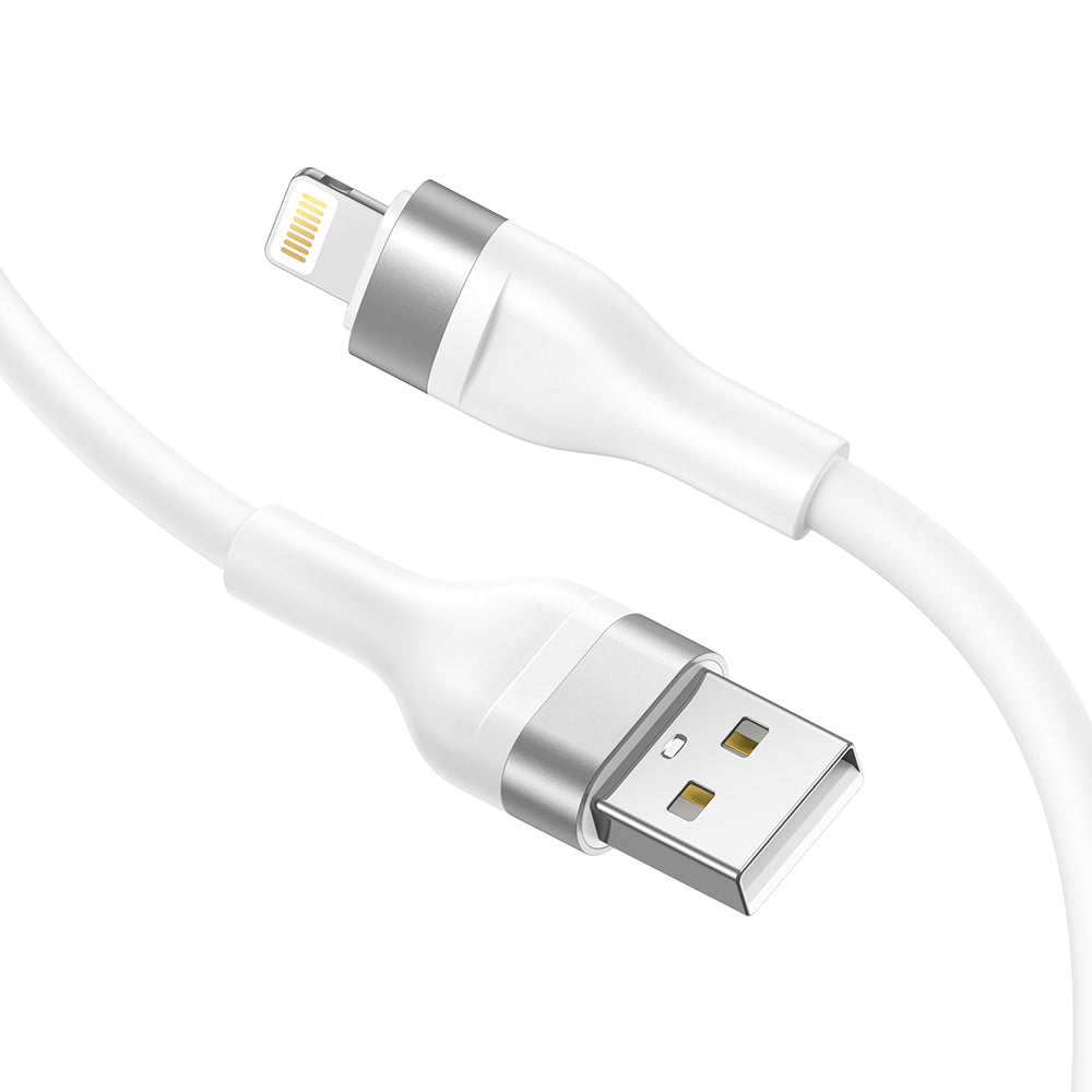 Data- ja latauskaapeli USB-A - Lightning Lito LD02L, 18W, 1.2m, Valkoinen
