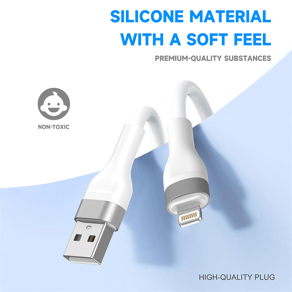Data- ja latauskaapeli USB-A - Lightning Lito LD02L, 18W, 1.2m, Valkoinen