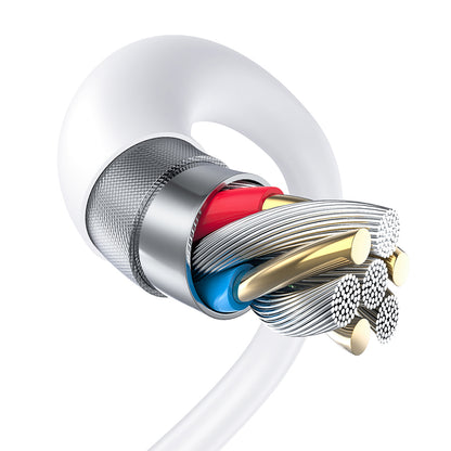 USB-A - Lightning Lito LD06L Data- ja Latauskaapeli, 18W, 1m, Musta