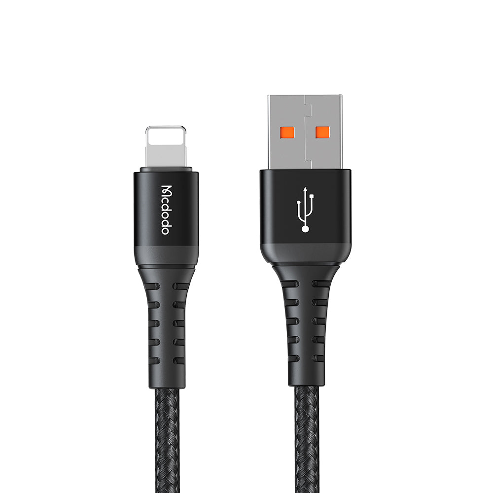 USB-A - Lightning McDodo CA-2261 -data- ja latauskaapeli, 18W, 1m, Musta