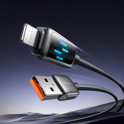 USB-A - Lightning McDodo CA-5250 Display -data- ja latauskaapeli, 18W, 1.2m, Musta
