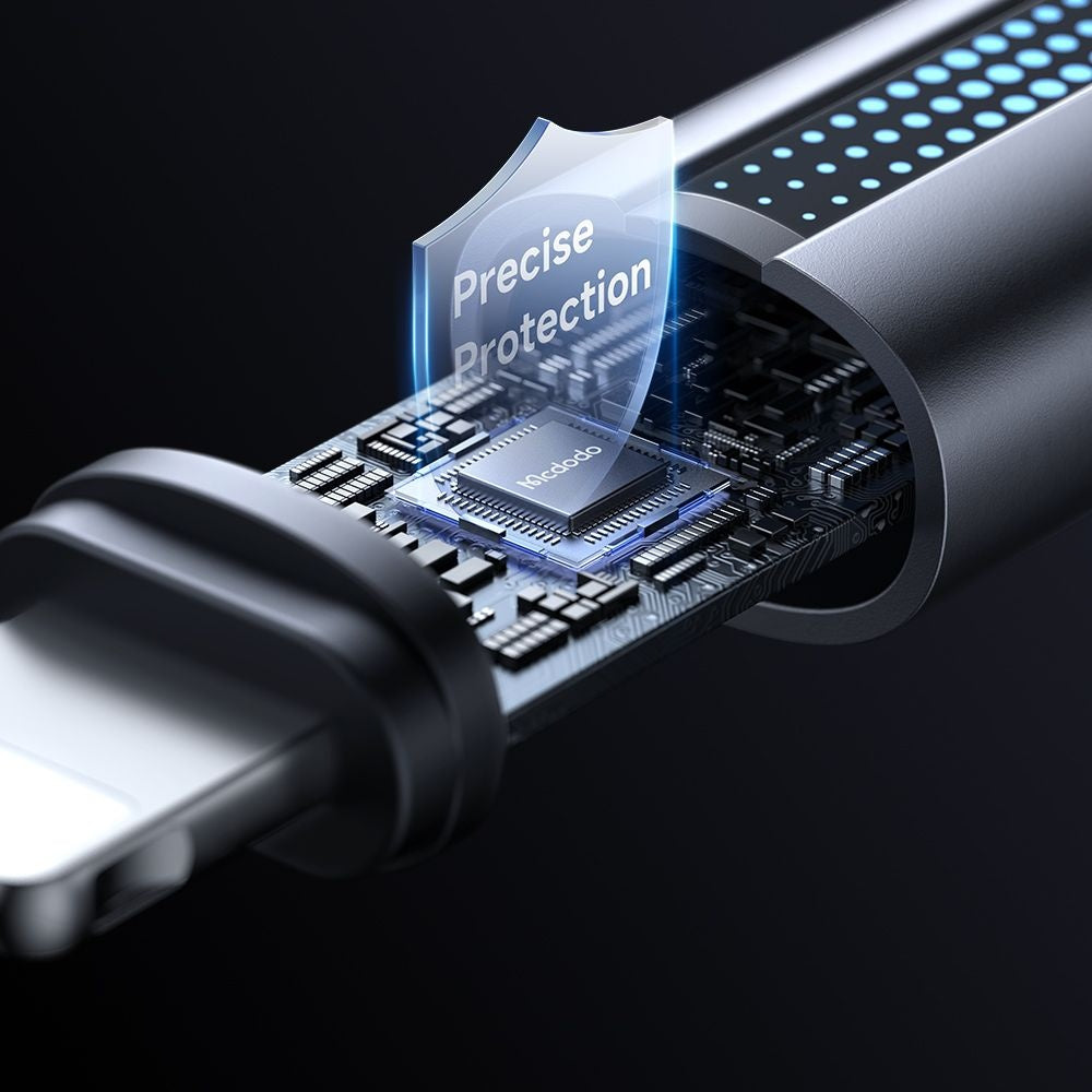 USB-A - Lightning McDodo CA-5660 -data- ja latauskaapeli, 18W, 1.2m, Musta