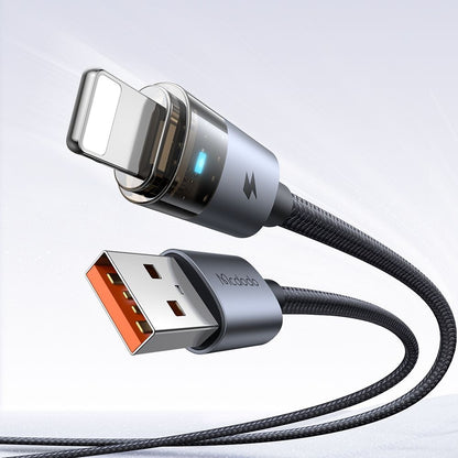 USB-A - Lightning McDodo CA-6910 -data- ja latauskaapeli, 18W, 1.2m, Musta