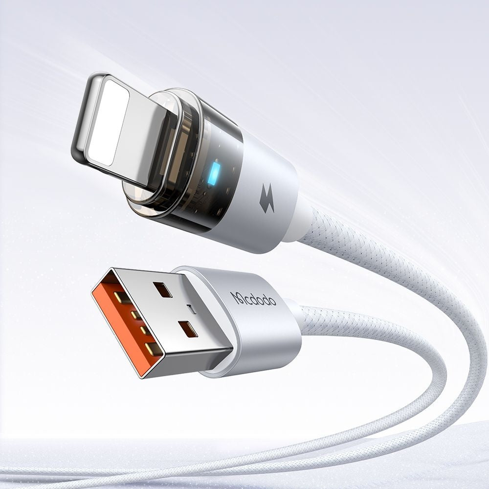 USB-A - Lightning McDodo CA-6912 -data- ja latauskaapeli, 18W, 1.2m, Valkoinen