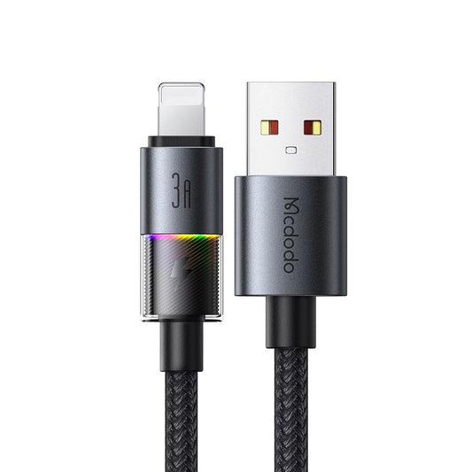 USB-A - Lightning McDodo CA-8170 Colorful -data- ja latauskaapeli, 18W, 1.2m, Musta