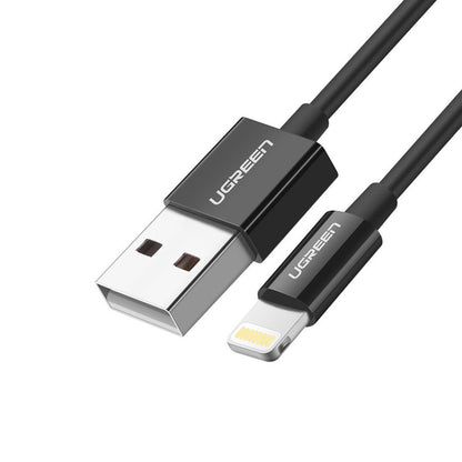 USB-A - Lightning UGREEN 80823 Data- ja latauskaapeli, 18W, 2m, Musta