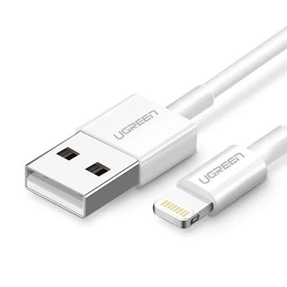 USB-A - Lightning UGREEN US155 (20728) Data- ja Latauskaapeli, 18W, 1m, Valkoinen