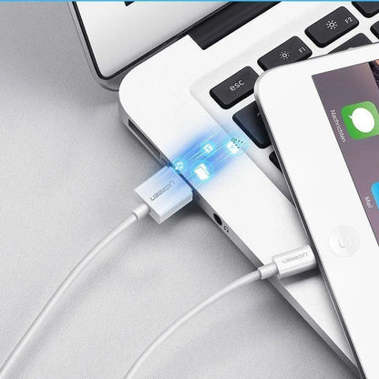 USB-A - Lightning UGREEN US155 (20728) Data- ja Latauskaapeli, 18W, 1m, Valkoinen