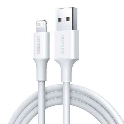 USB-A - Lightning UGREEN US155 (20730) Data- ja Latauskaapeli, 18W, 2m, Valkoinen