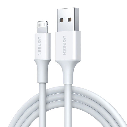 USB-A to Lightning Data and Charging Cable UGREEN US155 (20730), 18W, 2m, White