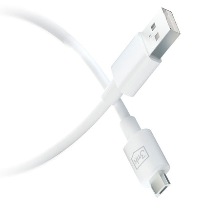 USB-A - microUSB 3MK Hyper -data- ja latauskaapeli, 18W, 1.2m, Valkoinen