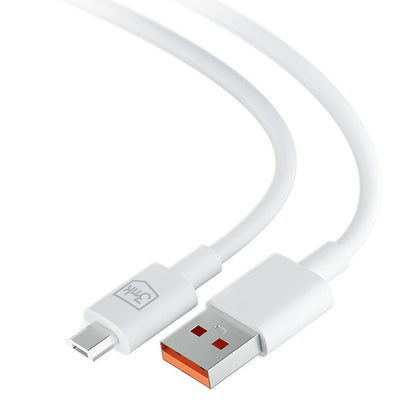USB-A - microUSB 3MK Hyper -data- ja latauskaapeli, 18W, 1.2m, Valkoinen