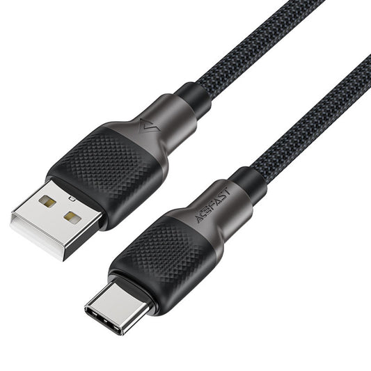 USB-A - USB-C Acefast C10-04 -data- ja latauskaapeli, 18W, 1.2m, Musta