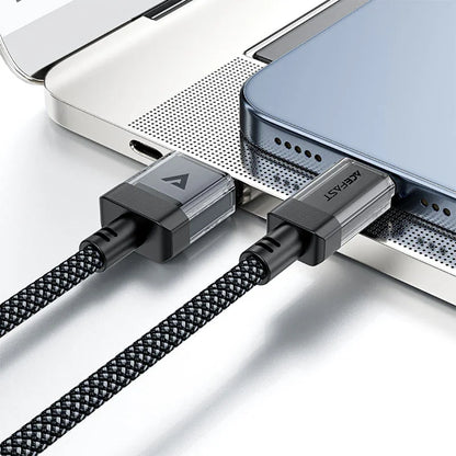 USB-A - USB-C Acefast C12-04 -data- ja latauskaapeli, 18W, 1.2m, Musta