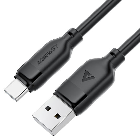 USB-A - USB-C Acefast C16-04 -data- ja latauskaapeli, 18W, 1.2m, Musta
