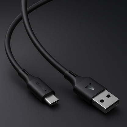 USB-A - USB-C Acefast C17-04 -data- ja latauskaapeli, 18W, 1.2m, Musta