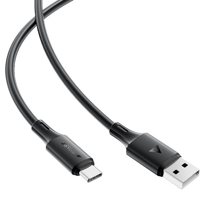 USB-A - USB-C Acefast C17-04 -data- ja latauskaapeli, 18W, 1.2m, Musta