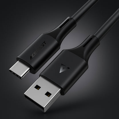 USB-A - USB-C Acefast C17-04 -data- ja latauskaapeli, 18W, 1.2m, Musta
