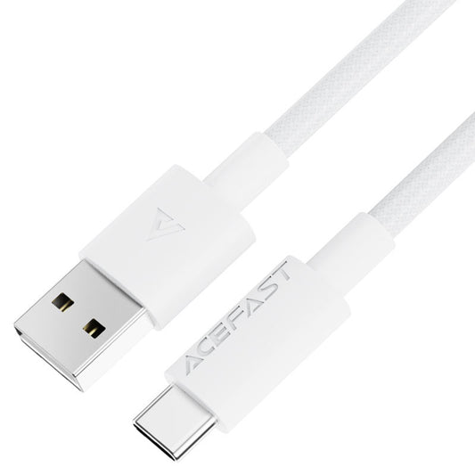 USB-A - USB-C Acefast C18-04 -data- ja latauskaapeli, 18W, 1.2m, Valkoinen