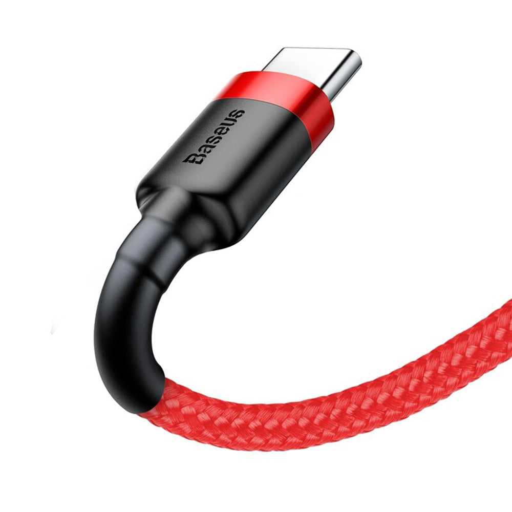 USB-A - USB-C Baseus Cafule -data- ja latauskaapeli, 18W, 3m, Punainen CATKLF-U09