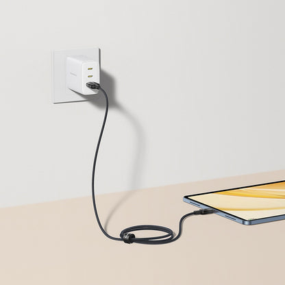Baseus Discolor USB-A - USB-C Data ja Latauskaapeli, 100W, 1m, Sinivihreä E0420801
