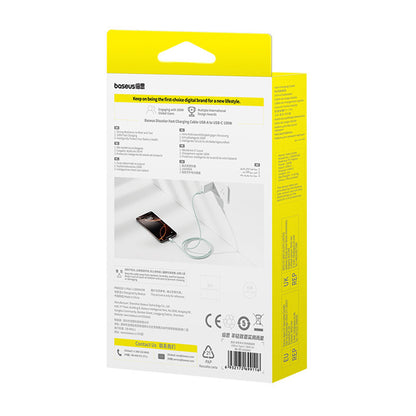 Baseus Discolor USB-A - USB-C Data ja Latauskaapeli, 100W, 1m, Sinivihreä E0420801