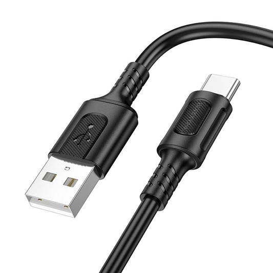USB-A - USB-C Borofone BX111 Feliz data- ja latauskaapeli, 20W, 1m, Musta