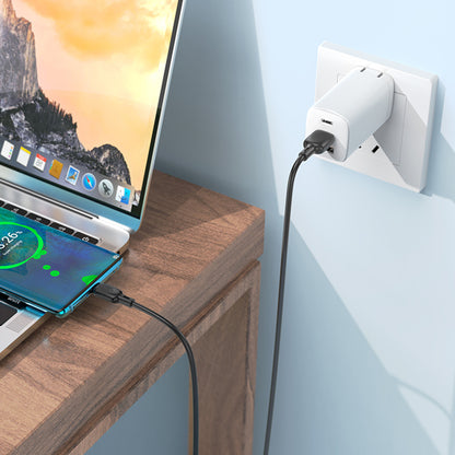 USB-A - USB-C Borofone BX113 Lenny -data- ja latauskaapeli, 18W, 2m, Musta