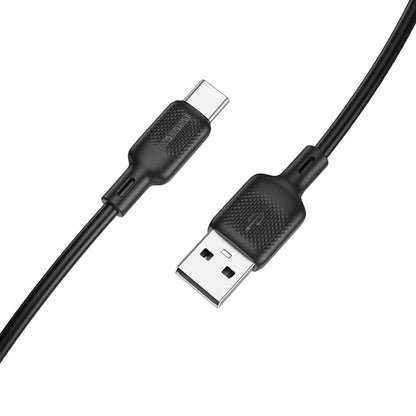 USB-A - USB-C Borofone BX113 Lenny -data- ja latauskaapeli, 18W, 2m, Musta