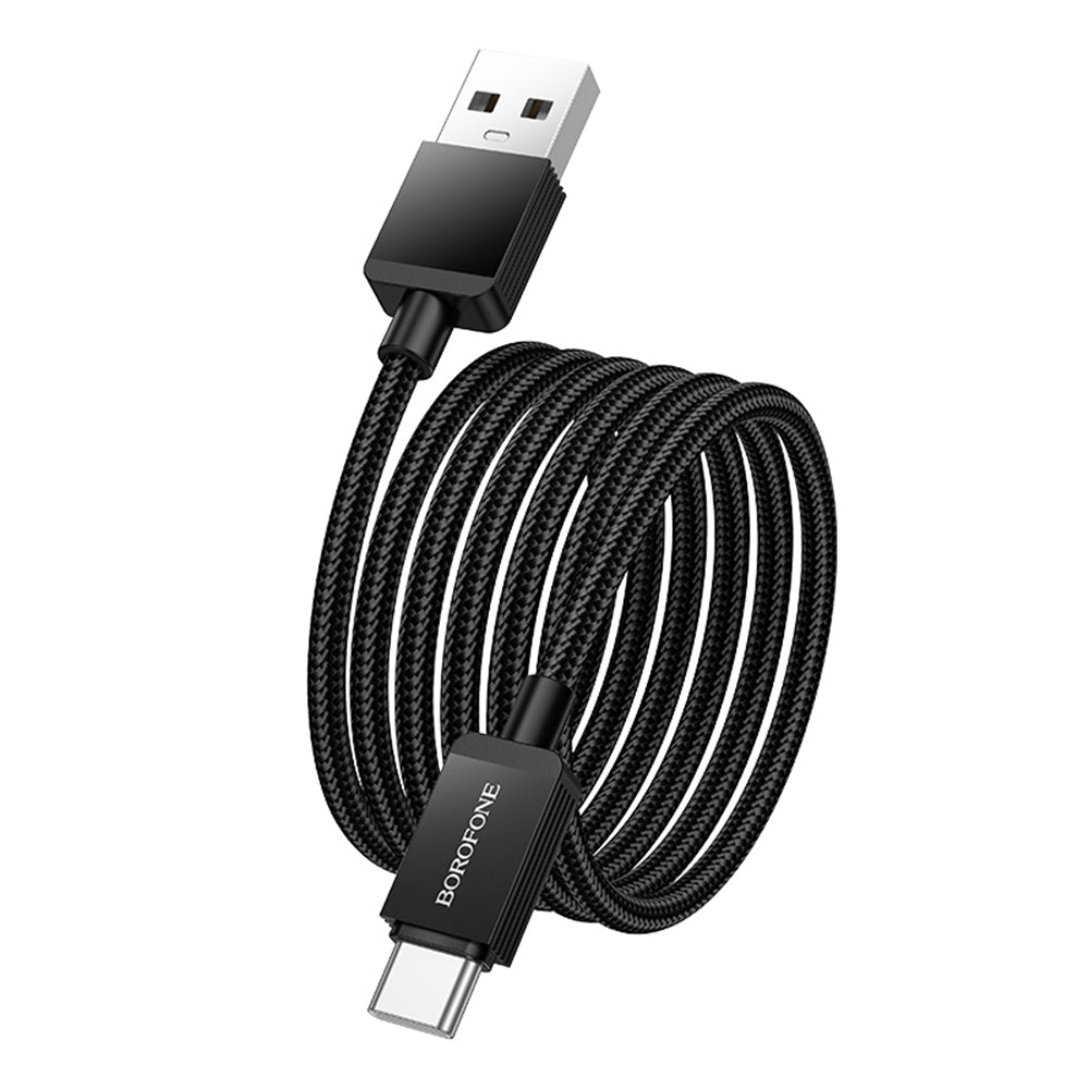 USB-A - USB-C Borofone BX120 Placer -data- ja latauskaapeli, 18W, 1m, Musta