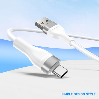 USB-A - USB-C Lito LD02C Data- ja Latauskaapeli, 18W, 1.2m, Valkoinen