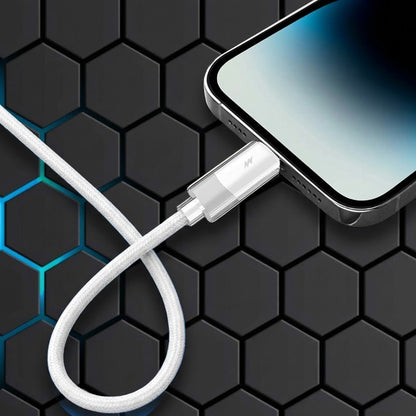 USB-A - USB-C Lito LD07 Data- ja Latauskaapeli, 18W, 1m, Valkoinen
