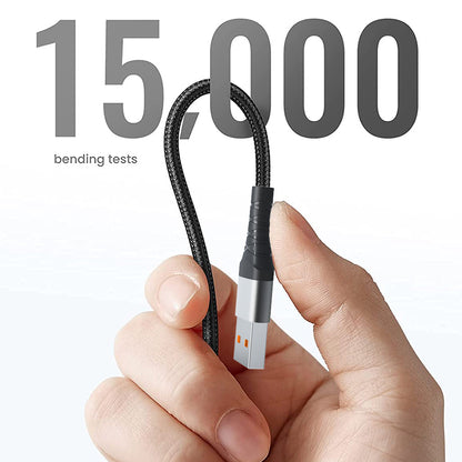 USB-A - USB-C Lito LD08T -data- ja latauskaapeli, 18W, 1m, Musta
