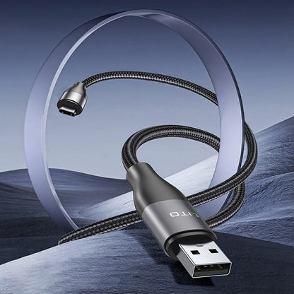 USB-A - USB-C Lito LD23T data- ja latauskaapeli, 18W, 1m, Harmaa