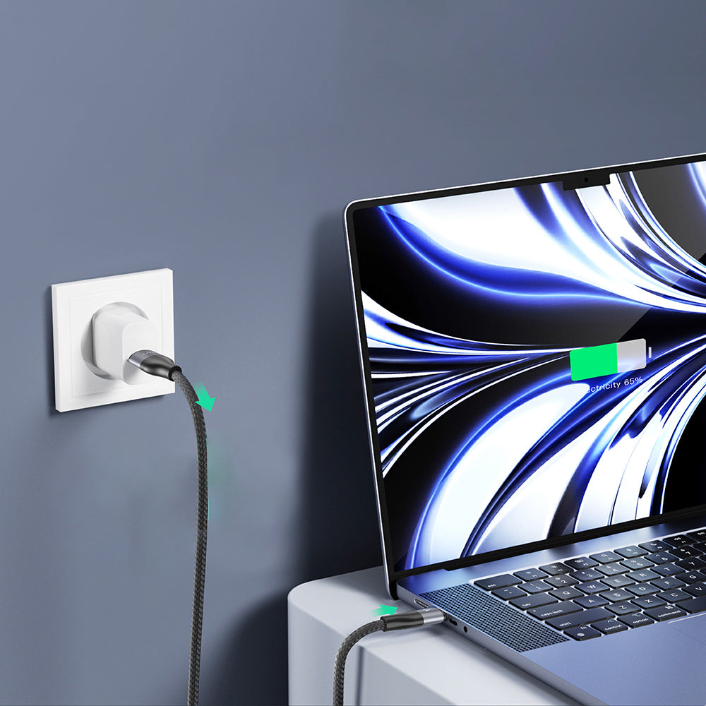 USB-A - USB-C Lito LD23T data- ja latauskaapeli, 18W, 1m, Harmaa
