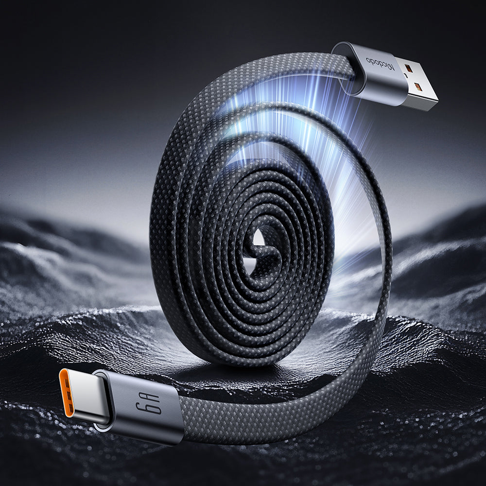 USB-A - USB-C McDodo CA-1200 tiedonsiirto- ja latauskaapeli, 60W, 1m, musta