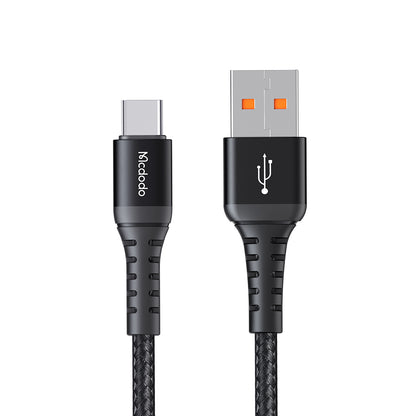 USB-A - USB-C McDodo CA-2271, 18W, 1m, Musta Data- ja Latauskaapeli