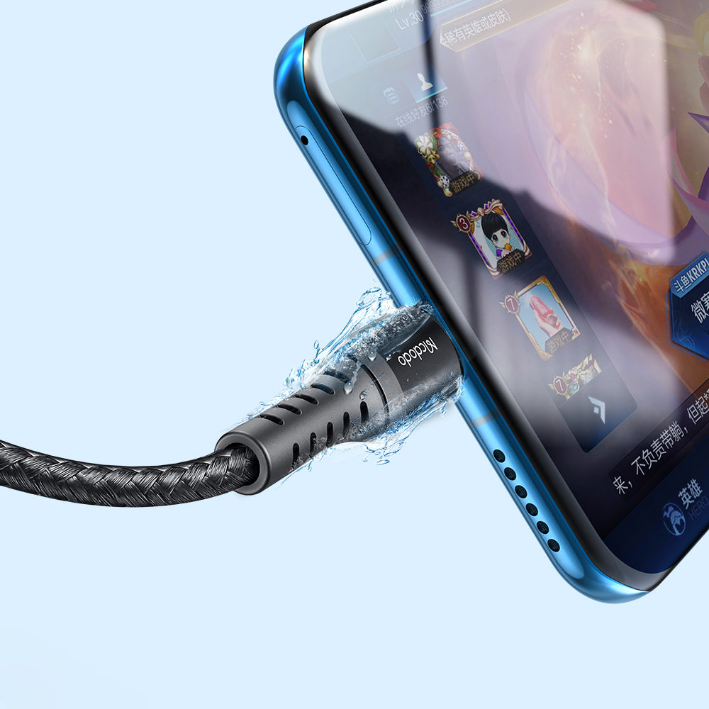 USB-A - USB-C McDodo CA-2271, 18W, 1m, Musta Data- ja Latauskaapeli