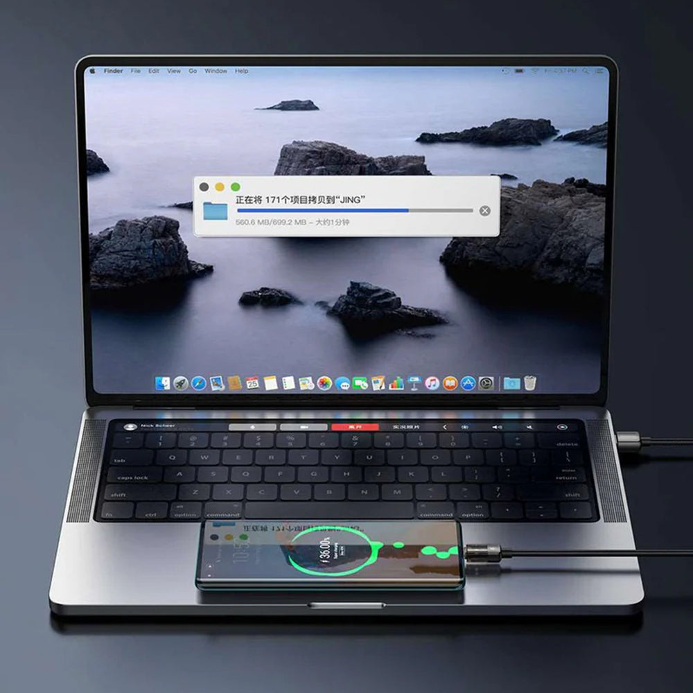 USB-A - USB-C McDodo CA-3150 Auto Power Off -data- ja latauskaapeli, 100W, 1.2m, Musta