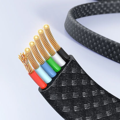 USB-A - USB-C McDodo CA-4980 Rythm Display -data- ja latauskaapeli, 100W, 1.2m, Musta