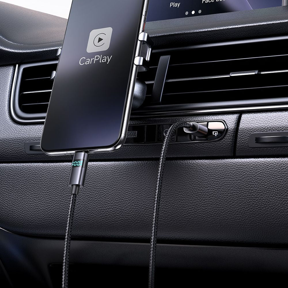 USB-A - USB-C McDodo CA-6520 Display -datalatauskaapeli, 100W, 1.2m, Musta