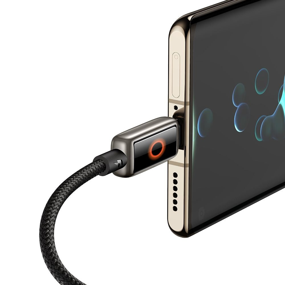 USB-A - USB-C McDodo CA-6650 Auto Power Off -data- ja latauskaapeli, 100W, 1.2m, Musta