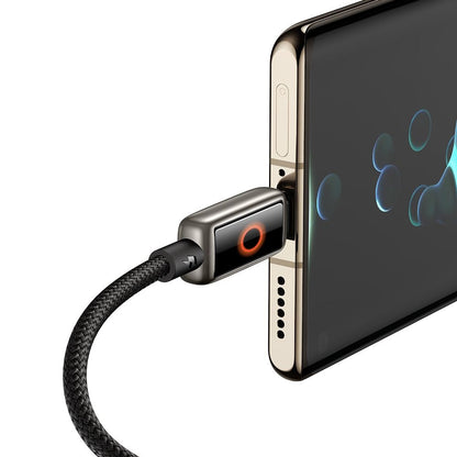 USB-A - USB-C McDodo CA-6650 Auto Power Off -data- ja latauskaapeli, 100W, 1.2m, Musta