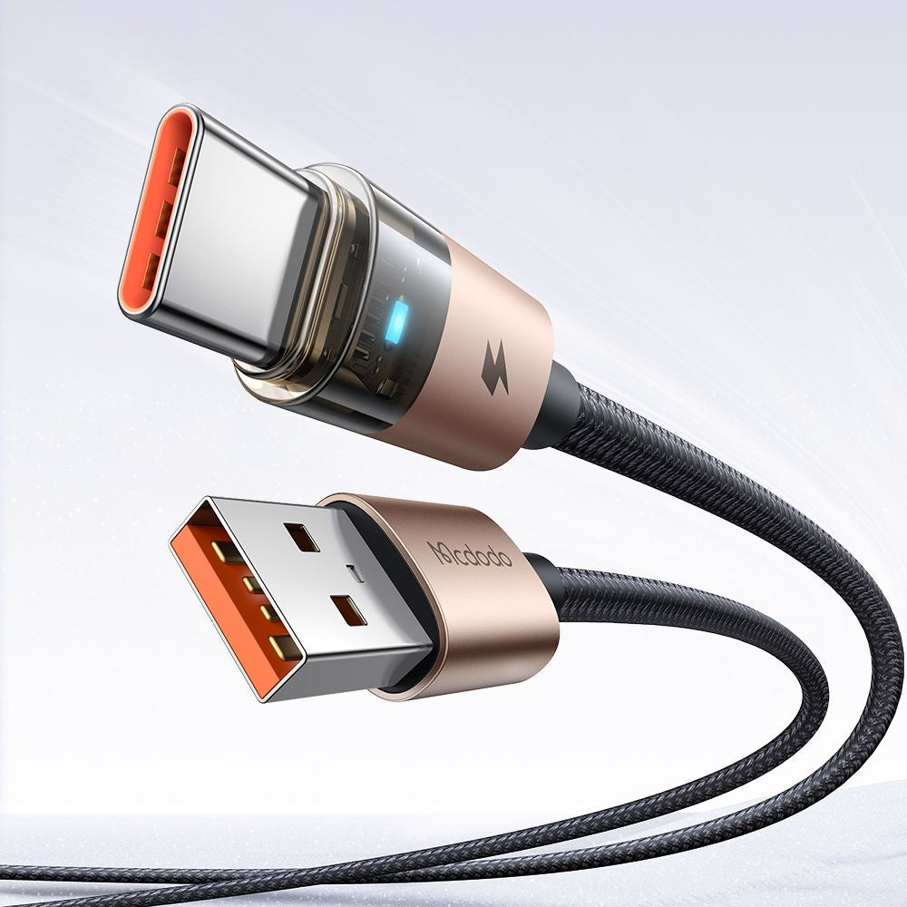 USB-A - USB-C McDodo CA-6891 -data- ja latauskaapeli, 66W, 1.2m, Kulta