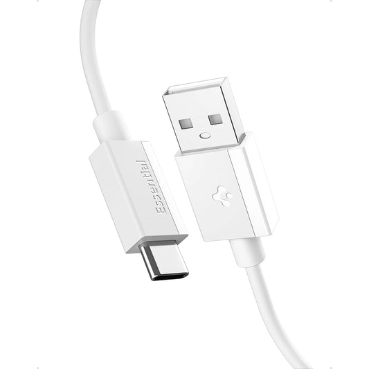 USB-A - USB-C Tietojen ja Latauksen Kaapeli Spigen EB6015AC, 60W, 1,5m, Valkoinen ACA10413